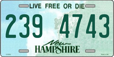 NH license plate 2394743