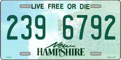 NH license plate 2396792