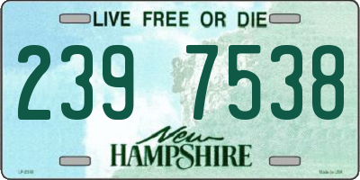 NH license plate 2397538