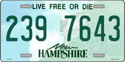 NH license plate 2397643