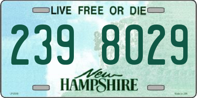 NH license plate 2398029