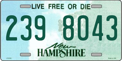 NH license plate 2398043