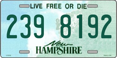 NH license plate 2398192