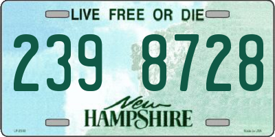 NH license plate 2398728