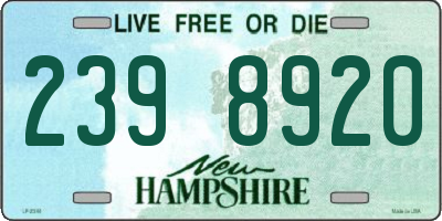 NH license plate 2398920