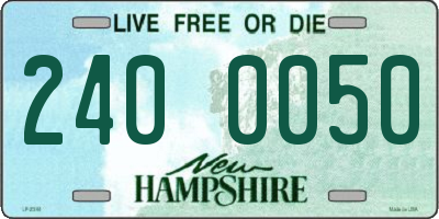 NH license plate 2400050