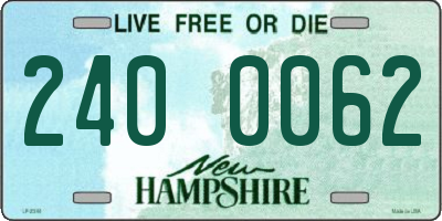 NH license plate 2400062