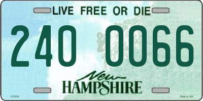 NH license plate 2400066