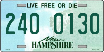 NH license plate 2400130