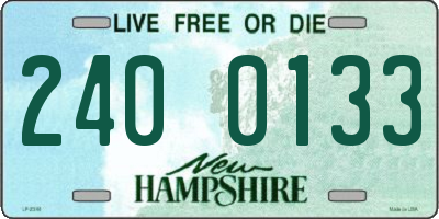 NH license plate 2400133