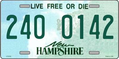 NH license plate 2400142