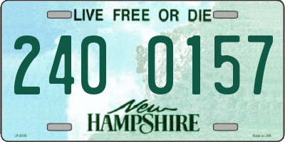 NH license plate 2400157