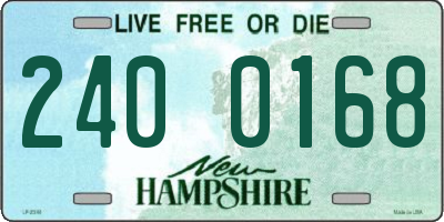 NH license plate 2400168