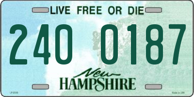 NH license plate 2400187