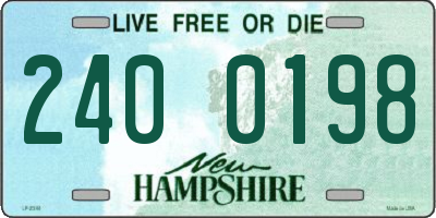 NH license plate 2400198