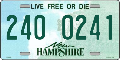 NH license plate 2400241