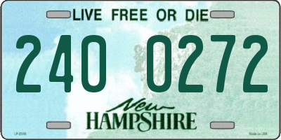 NH license plate 2400272