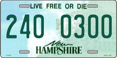 NH license plate 2400300