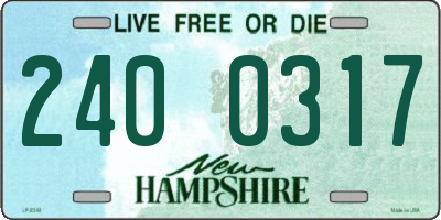 NH license plate 2400317