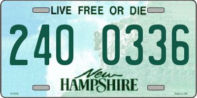 NH license plate 2400336