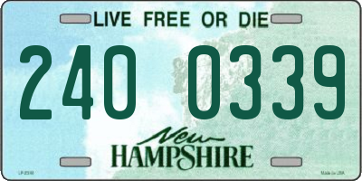 NH license plate 2400339