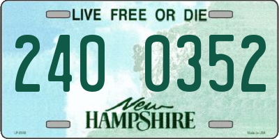 NH license plate 2400352