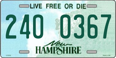 NH license plate 2400367