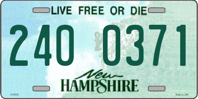 NH license plate 2400371