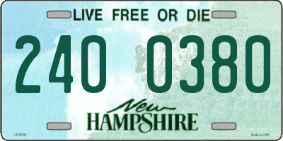 NH license plate 2400380