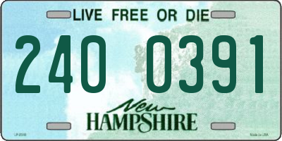 NH license plate 2400391