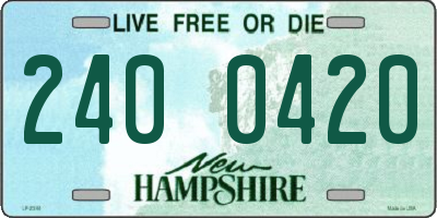 NH license plate 2400420