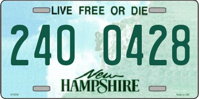 NH license plate 2400428