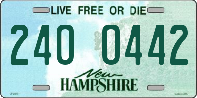 NH license plate 2400442