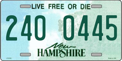 NH license plate 2400445