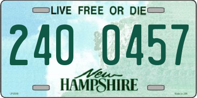 NH license plate 2400457