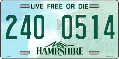 NH license plate 2400514