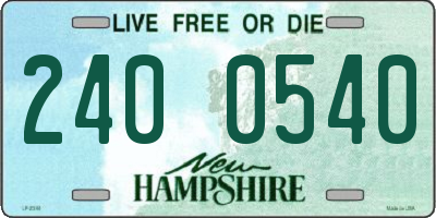 NH license plate 2400540