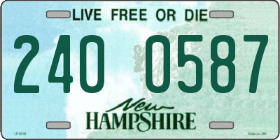 NH license plate 2400587