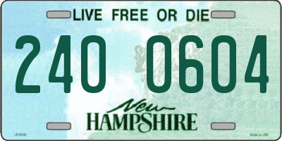 NH license plate 2400604