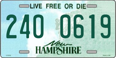 NH license plate 2400619