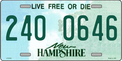 NH license plate 2400646