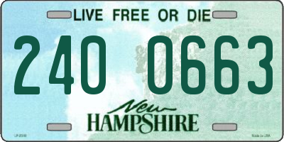 NH license plate 2400663