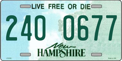 NH license plate 2400677