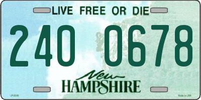 NH license plate 2400678