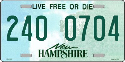 NH license plate 2400704