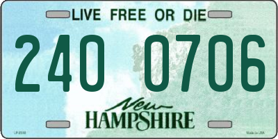 NH license plate 2400706