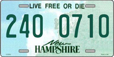 NH license plate 2400710