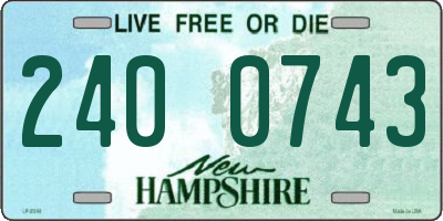 NH license plate 2400743