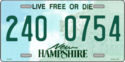 NH license plate 2400754
