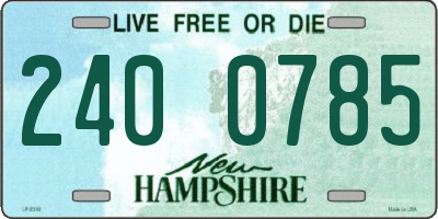 NH license plate 2400785